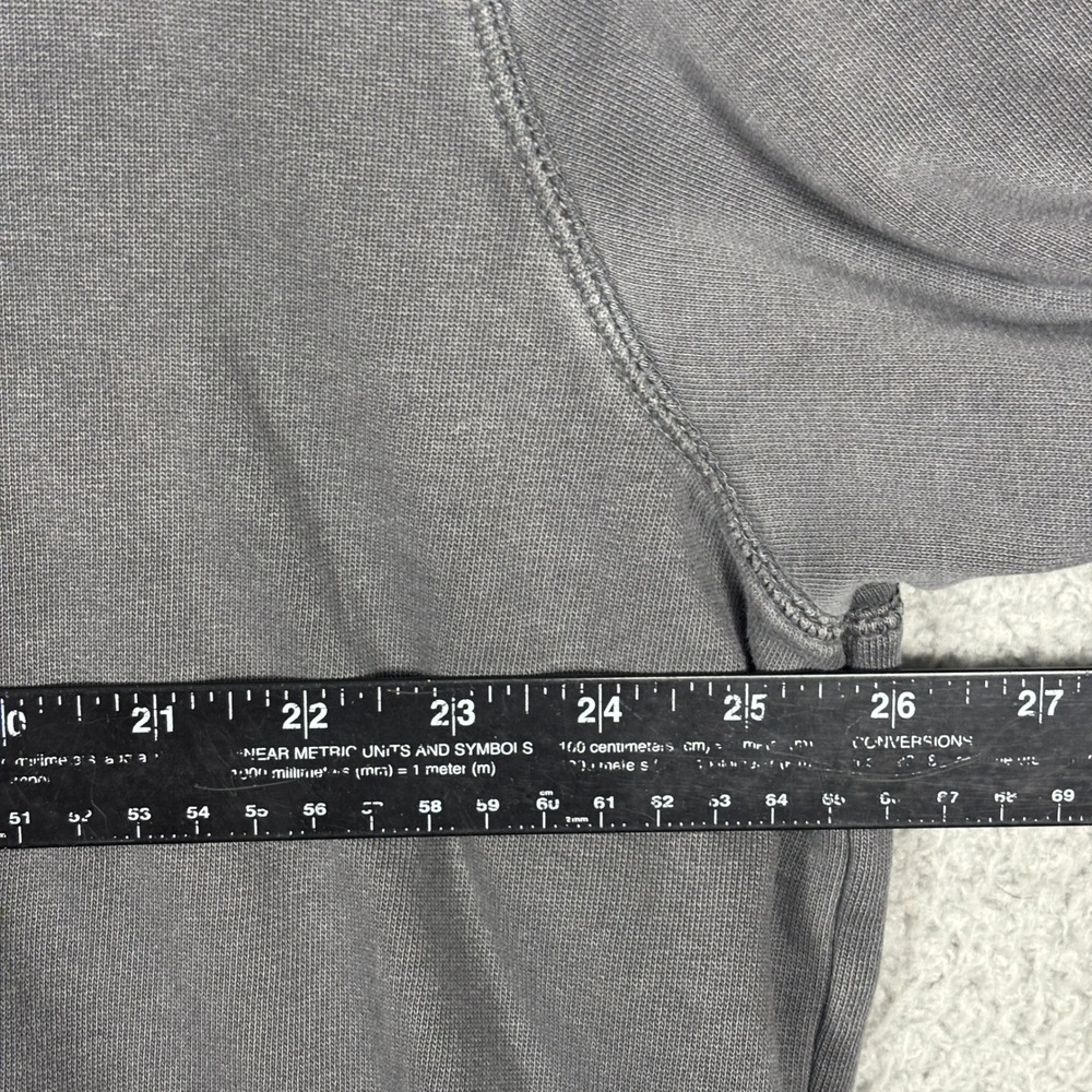 American Eagle Sweatshirt Mens XXL Gray Super Soft Snap Mock Neck Pullover - Picture 7 of 9